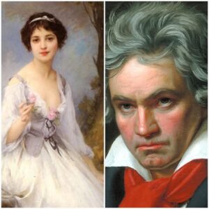 En la foto, Beethoven y una mujer que puede ser la famosa Elisa