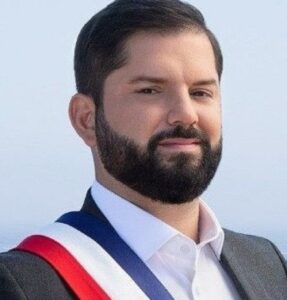En la foto, el expresidente chileno Gabriel Boric
