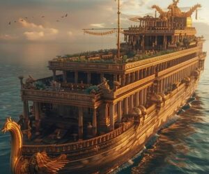 En la foto, una imagen de IA de lo que se cree fue la Siracusia