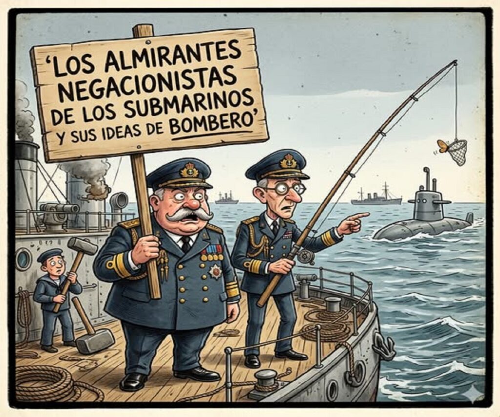 En la foto, una imagen de IA que pone de manifiesto las dudas de las autoridades británicas sobre los submarinos