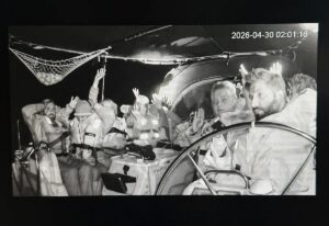 En la foto, integrantes de la Flotilla Global Sumud