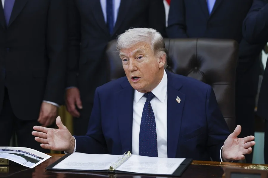 En la foto, el presidente de Estados Unidos, Donald Trump, en la Casa Blanca, en Washington