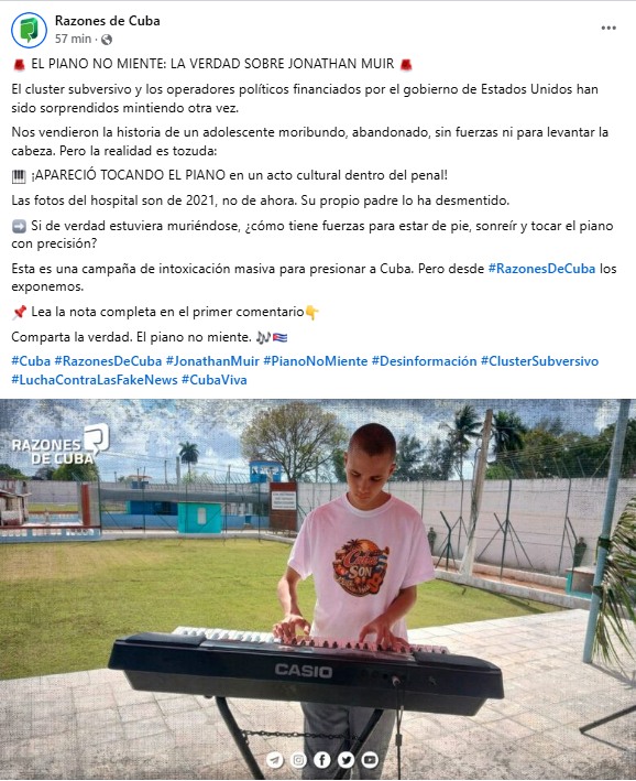 Jonathan Muir no tiene que tocar el piano