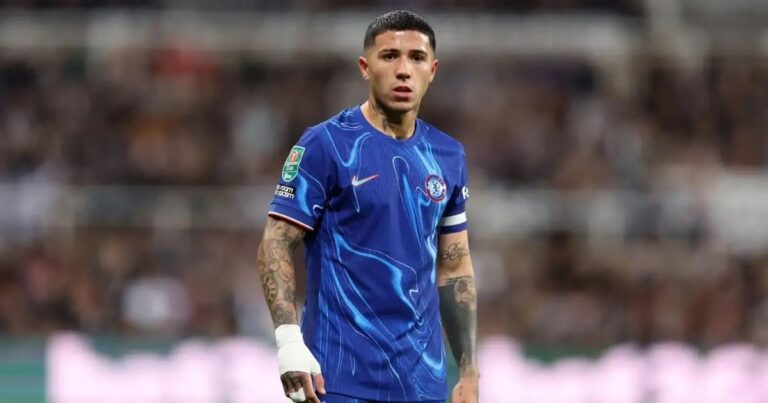 En la foto, Enzo Fernández