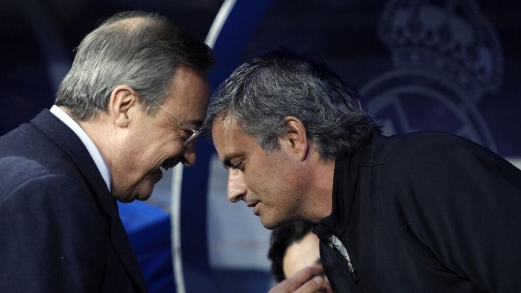 En la foto, Florentino Pérez y José Mourinho
