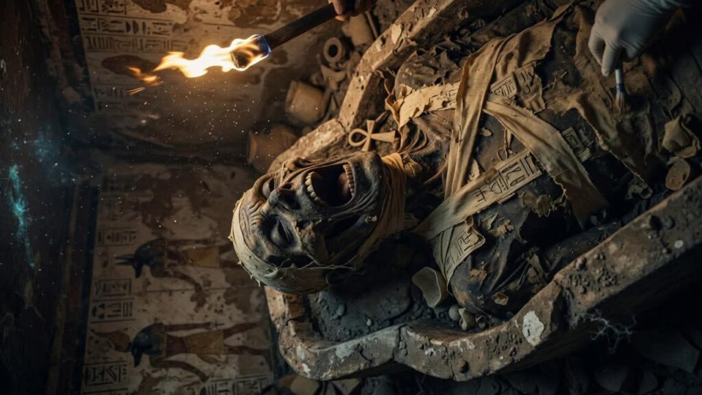 En la foto, una momia egipcia