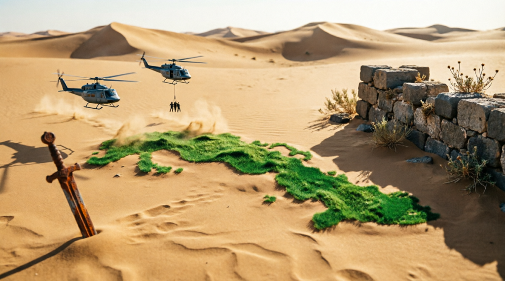 ¿Por qué al régimen cubano hay que extirparlo? 5 En la foto, una imagen de IA en la que se ve dos heliópteros extrayendo personas del occidente de Cuba