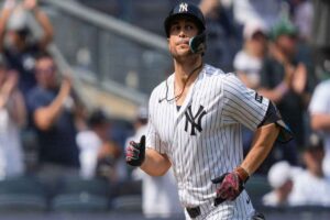 En la foto, Giancarlo Stanton