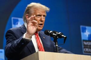 En la foto, Donald Trump