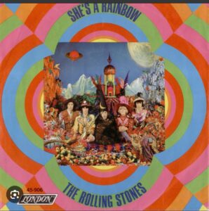 En la foto, portada del disco She’s a Rainbow, de The Rolling Stones
