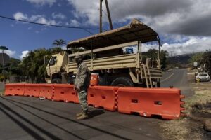 En la foto, Un soldado de la Guardia Nacional de EE.UU.