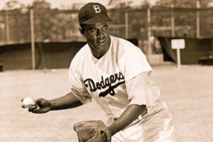 En la foto, Jackie Robinson