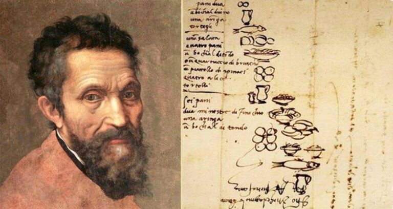 En la foto, Miguel Ángel y el pedido de alimentos que hizo