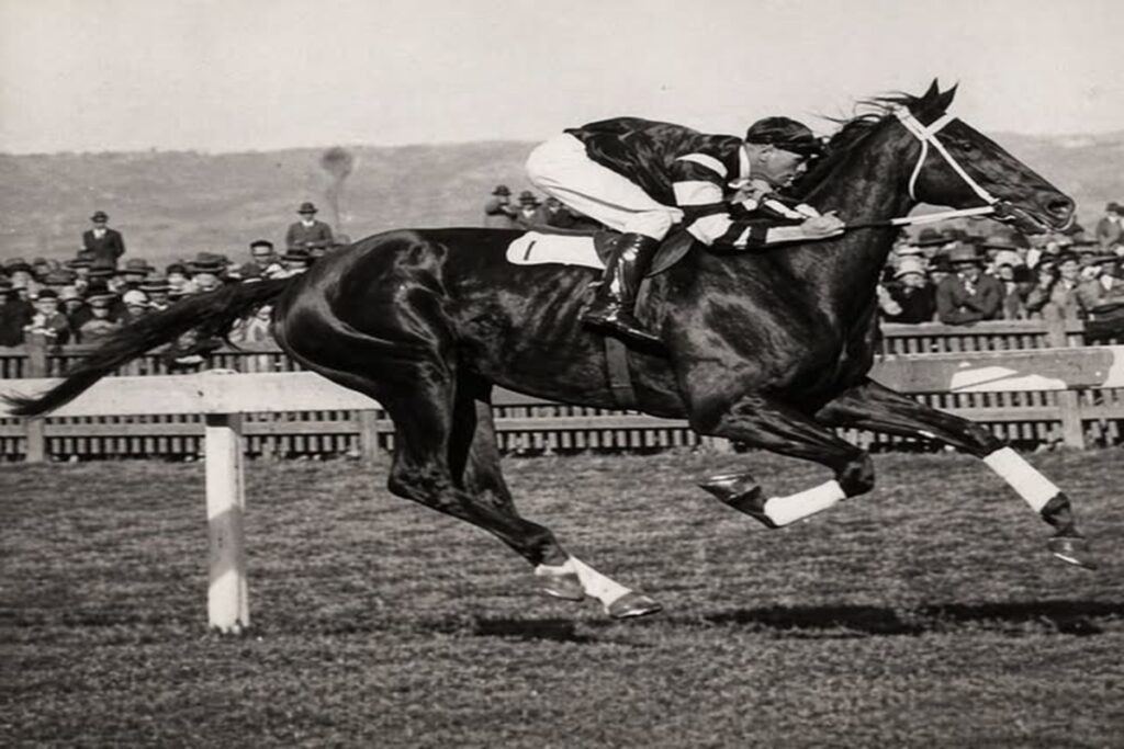 En la foto, Frank Hayes en una carrera