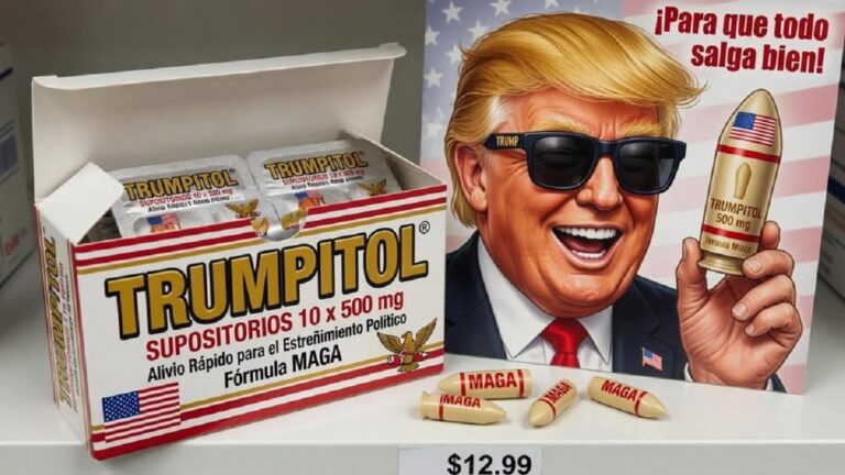 En la foto, una imagen de IA del presidente Trump