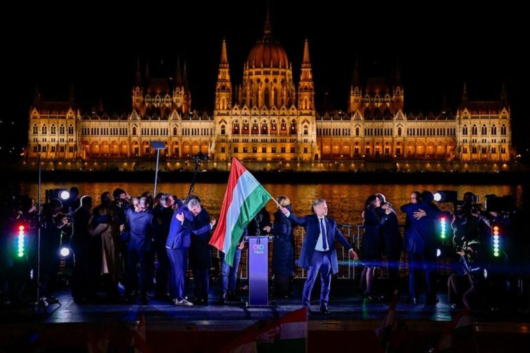 En la foto, Budapest tras los comicios parlamentarios en Hungría