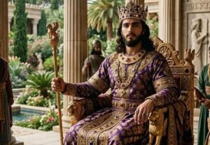 En la foto, el rey Artajerjes IV en su trono