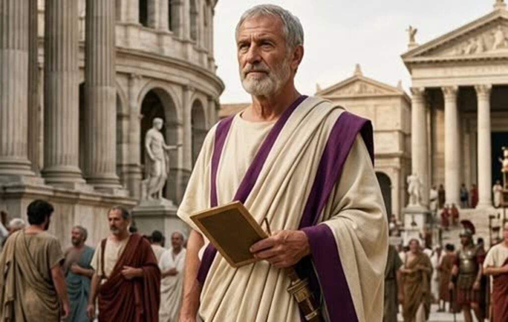 En la foto, Quinto Fabio Ambustus