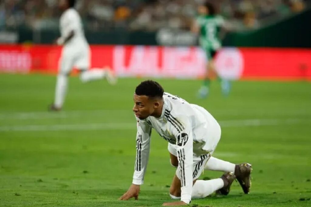 En la foto, Kylian Mbappé