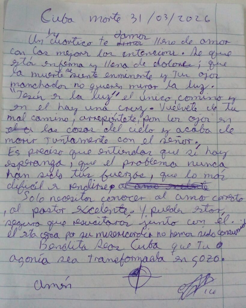 Un cuartico de amor y fe: el mensaje de Ernesto Medina para una Cuba agonizante