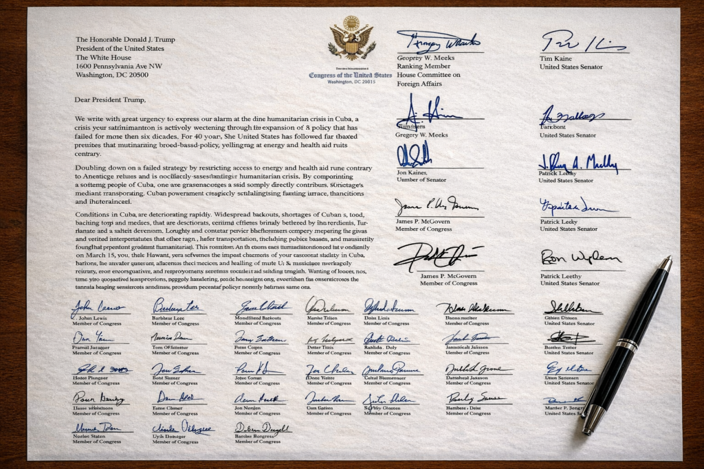 ¡50 Congresistas de EEUU Piden Fin del Bloqueo! ¿O es que ya les compraron el carnet del PCC?