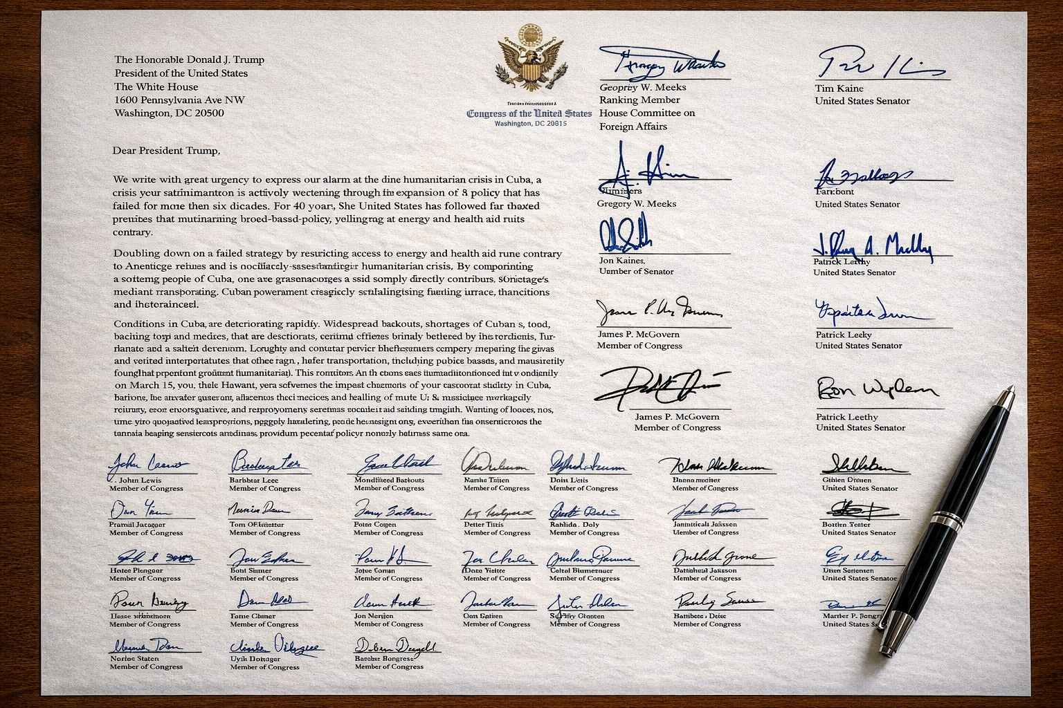 ¡50 Congresistas de EEUU Piden Fin del Bloqueo! ¿O es que ya les compraron el carnet del PCC?