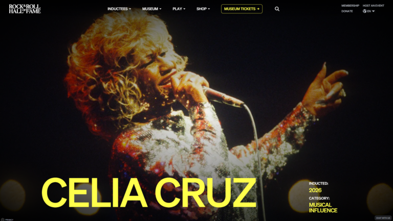 Celia Cruz entra al Salón de la Fama del Rock & Roll: un momento que cambia la historia 1 Celia Cruz entra al Salón de la Fama del Rock & Roll: un momento que cambia la historia