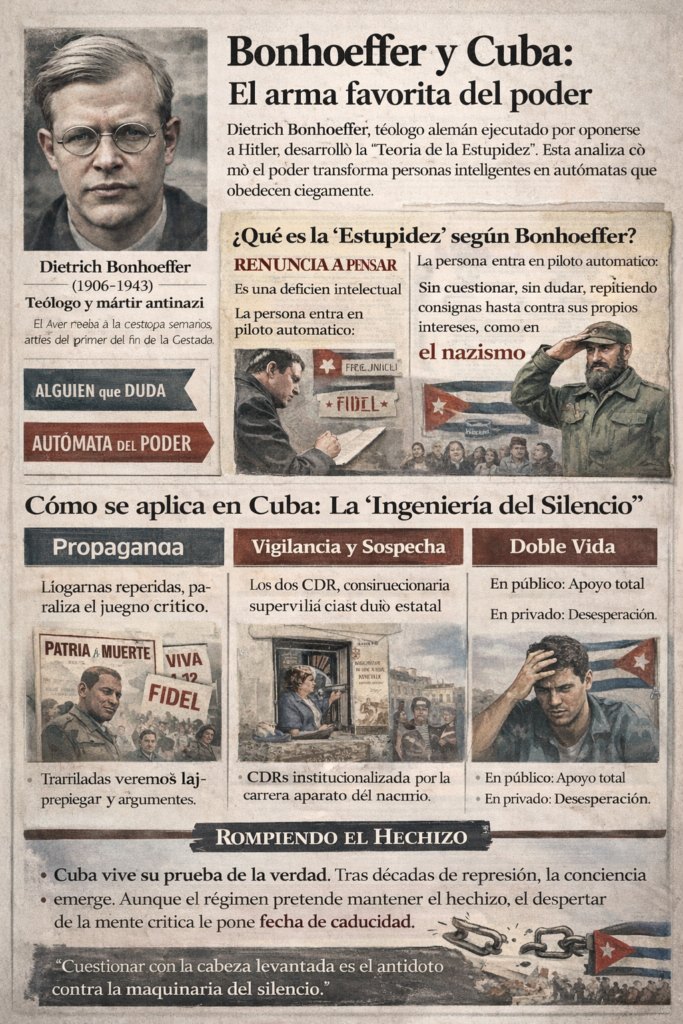 Bonhoeffer y la “Teoría de la Estupidez”: una radiografía de la realidad cubana