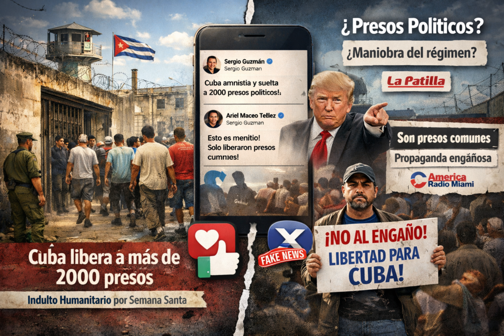 Cuba: ¿Indulto o Truco? La Liberación de 2000 Presos Desata el Debate en X 4 Cuba libera a más de 2000 presos en Semana Santa mientras crece el debate en redes sociales sobre si se trata de presos políticos o una maniobra propagandística del régimen.