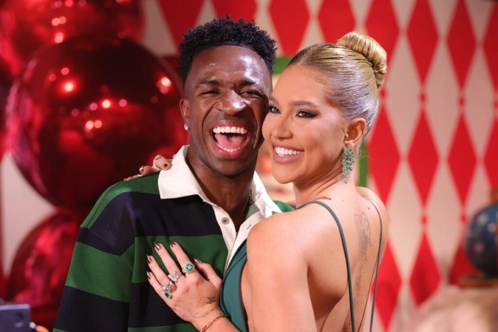 En la foto, Virginia Fonseca y Vinícius Junior