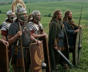 En la foto, una imagen de IA de la batalla de Clastidium