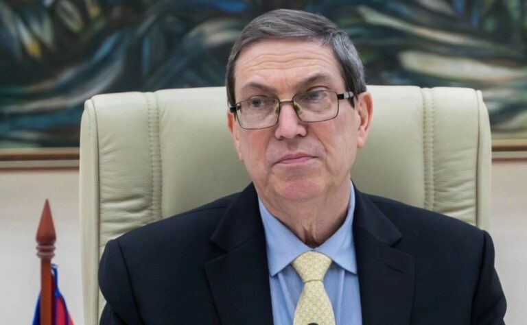 En la foto, el canciller cubano, Bruno Rodríguez Parrilla