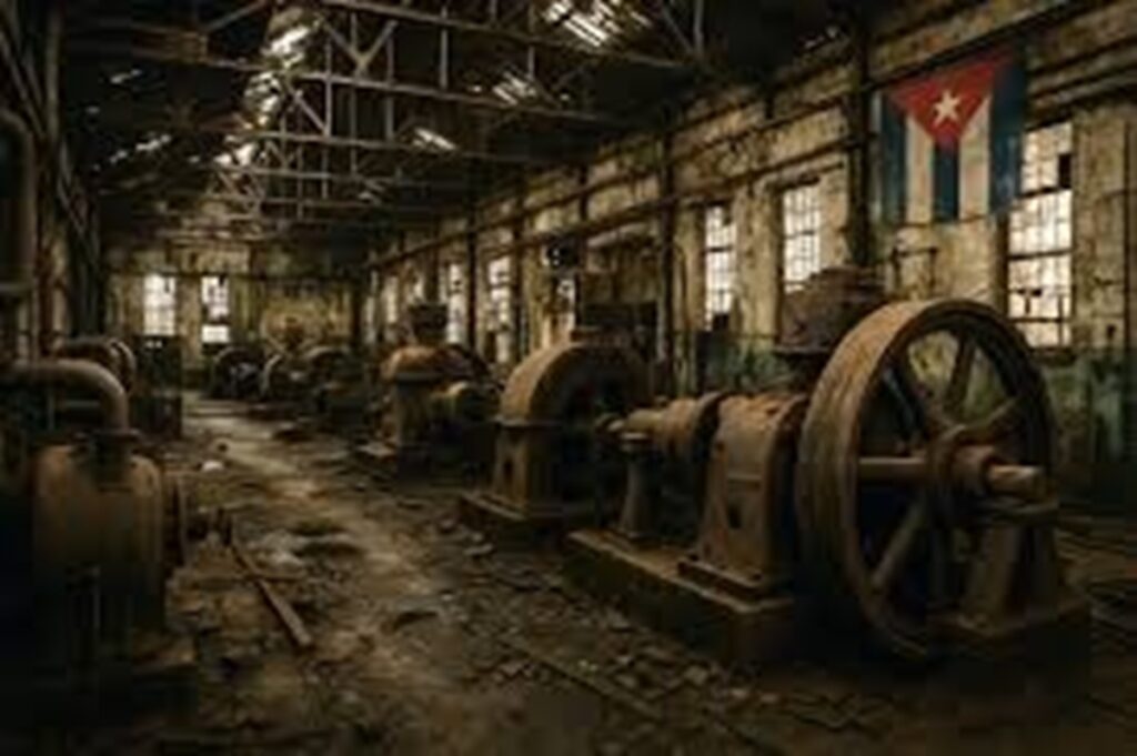 En la foto, Cuba en ruinas