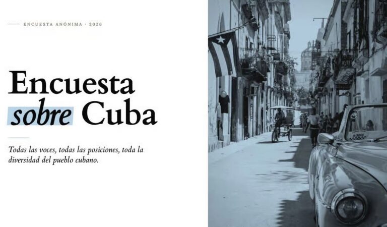 En la foto, la portada de la encuesta de El Toque