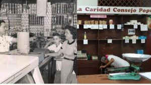 En la foto, una bodega cubana antes de 1959, y otra hace uns años
