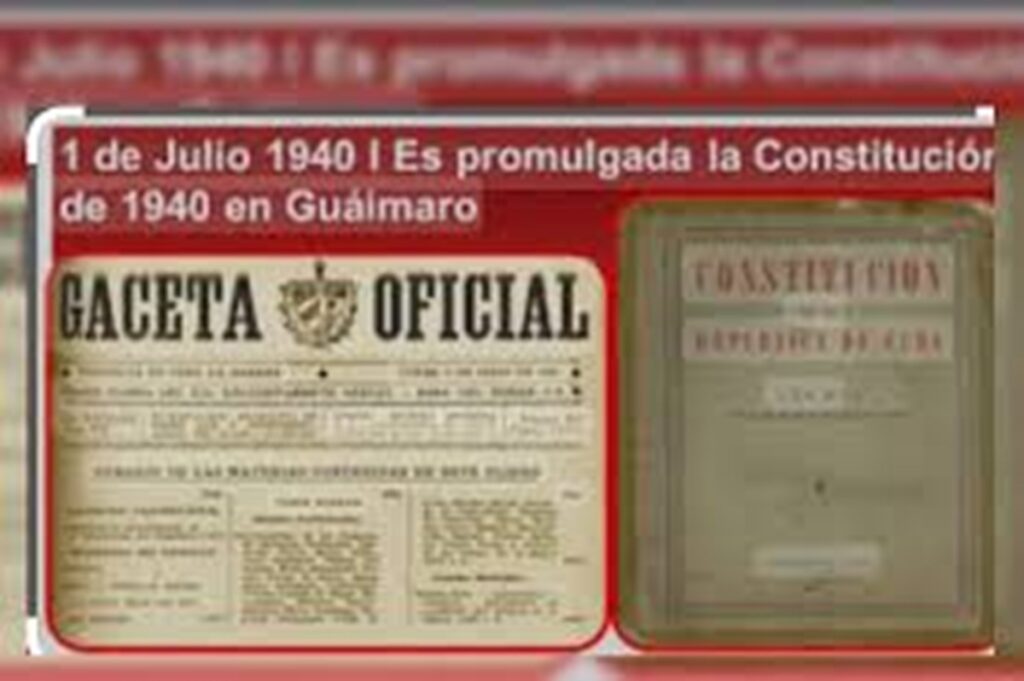 En la foto, la Constitución de 1940