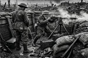 En la foto, una trinchera de la I Guerra Mundial