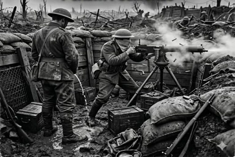 En la foto, una trinchera de la I Guerra Mundial