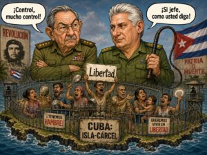 En la foto, UNa imagen de Ia sobre la realidad de Cuba