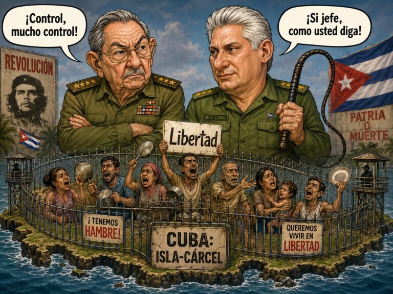 En la foto, UNa imagen de Ia sobre la realidad de Cuba
