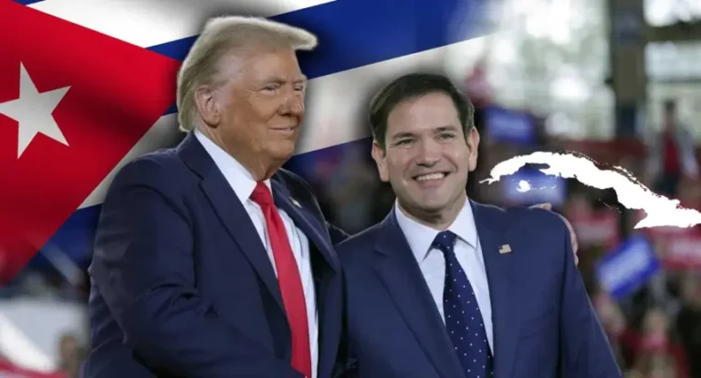 En la foto, Trump y Marco Rubio