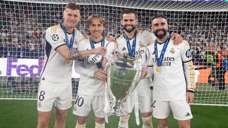 En la foto, Kroos, Modric, Nacho y Carvajal