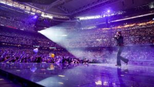 En la foto, concierto en el Santiago Bernabéu
