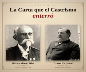 En la foto, un montaje con fotos de Máximo Gómez y Grover Cleveland