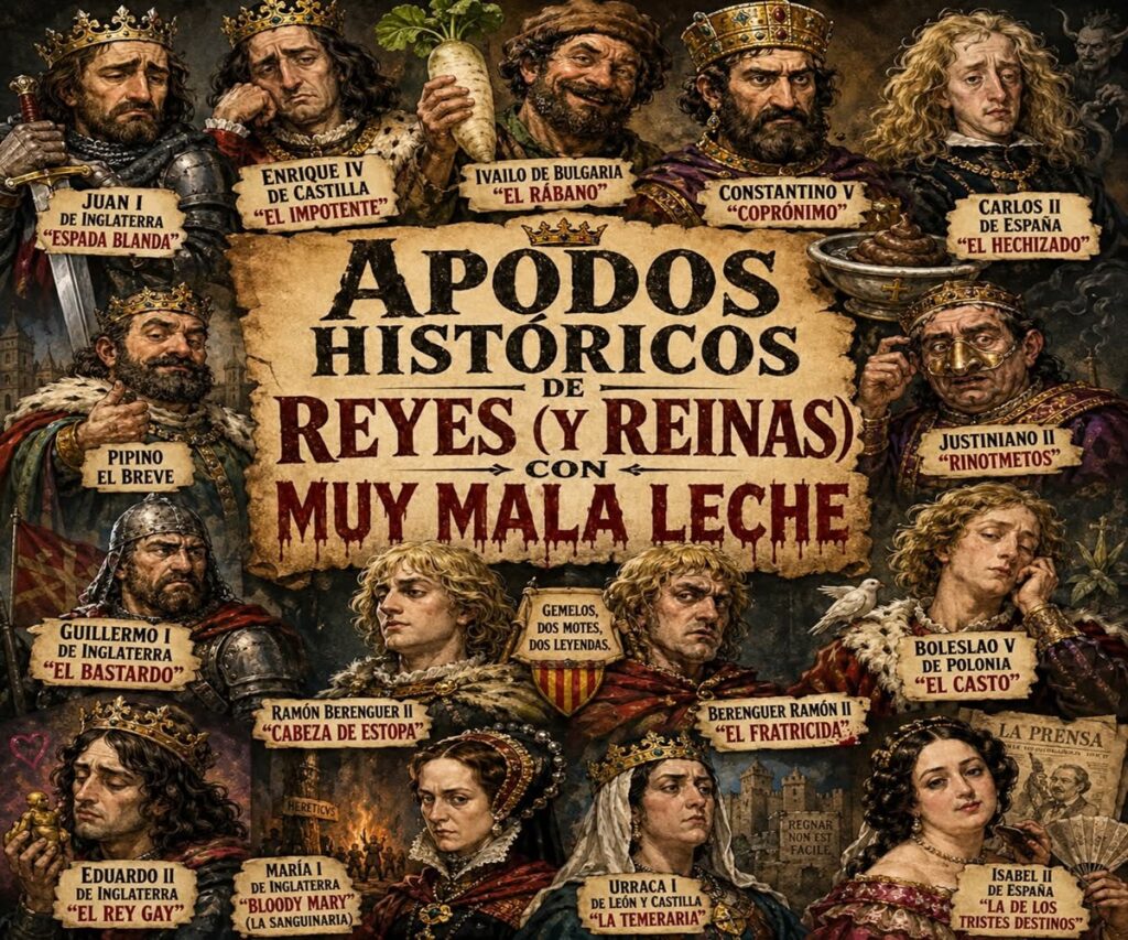 En la foto, los apodos de los reyes