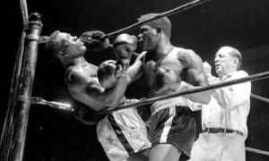 En la foto, momento de la pelea entre Emile Griffith y Kid Paret