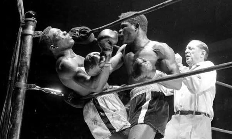 En la foto, momento de la pelea entre Emile Griffith y Kid Paret
