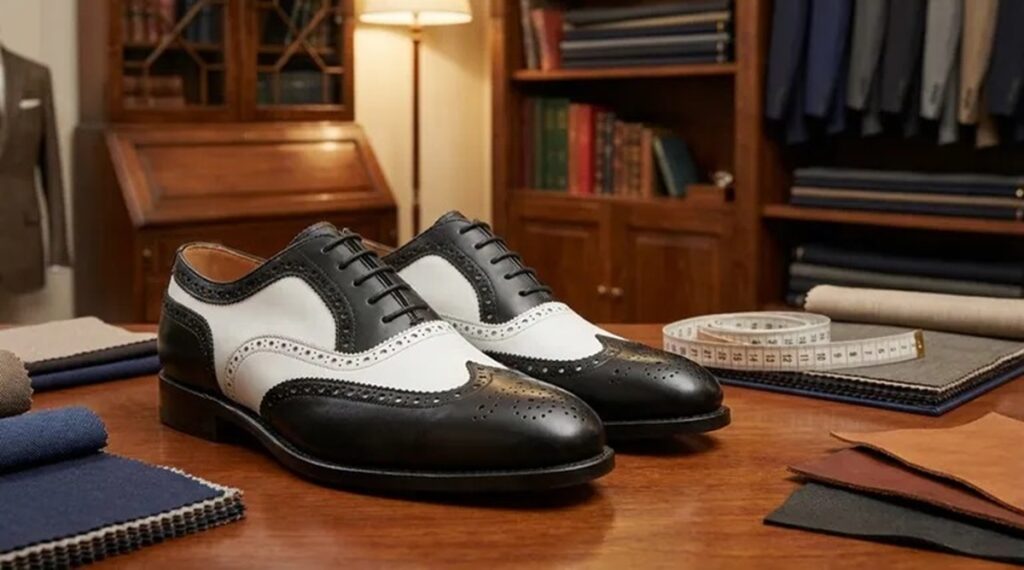 Los zapatos de dos tonos: el sacrificio de un hijo por su padre 1 En la foto, un par de zapatos de dos tonos