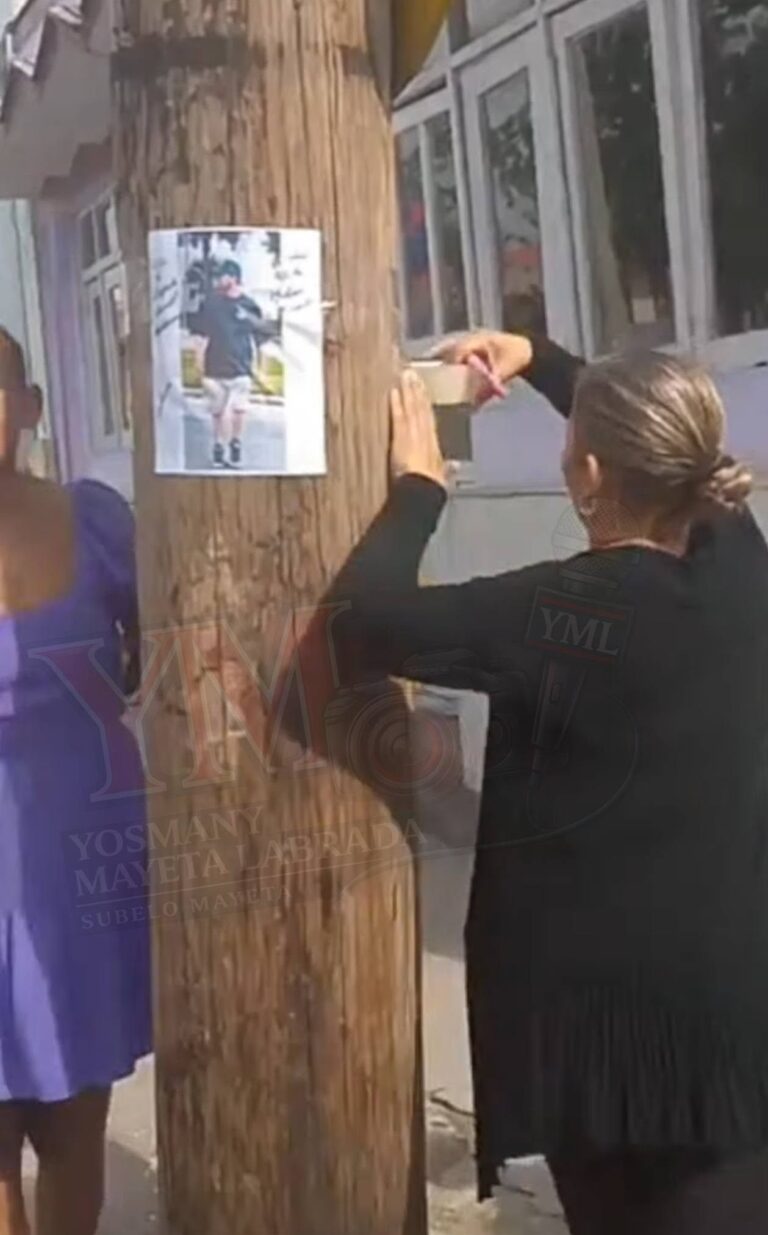 Madre de joven fallecido llena las calles de Palma Soriano con fotografías en su memoria