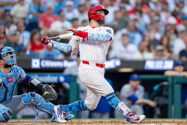 En la foto, Kyle Schwarber